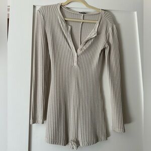 zara knit hot shorts onesie